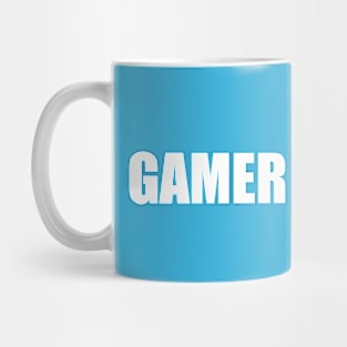 Gamer text on black and white  Design for kids and Gamers Mug